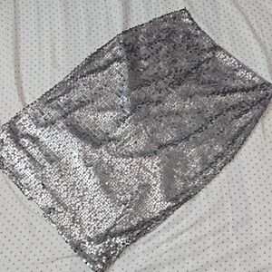 Express Metallic Sequin Skirt